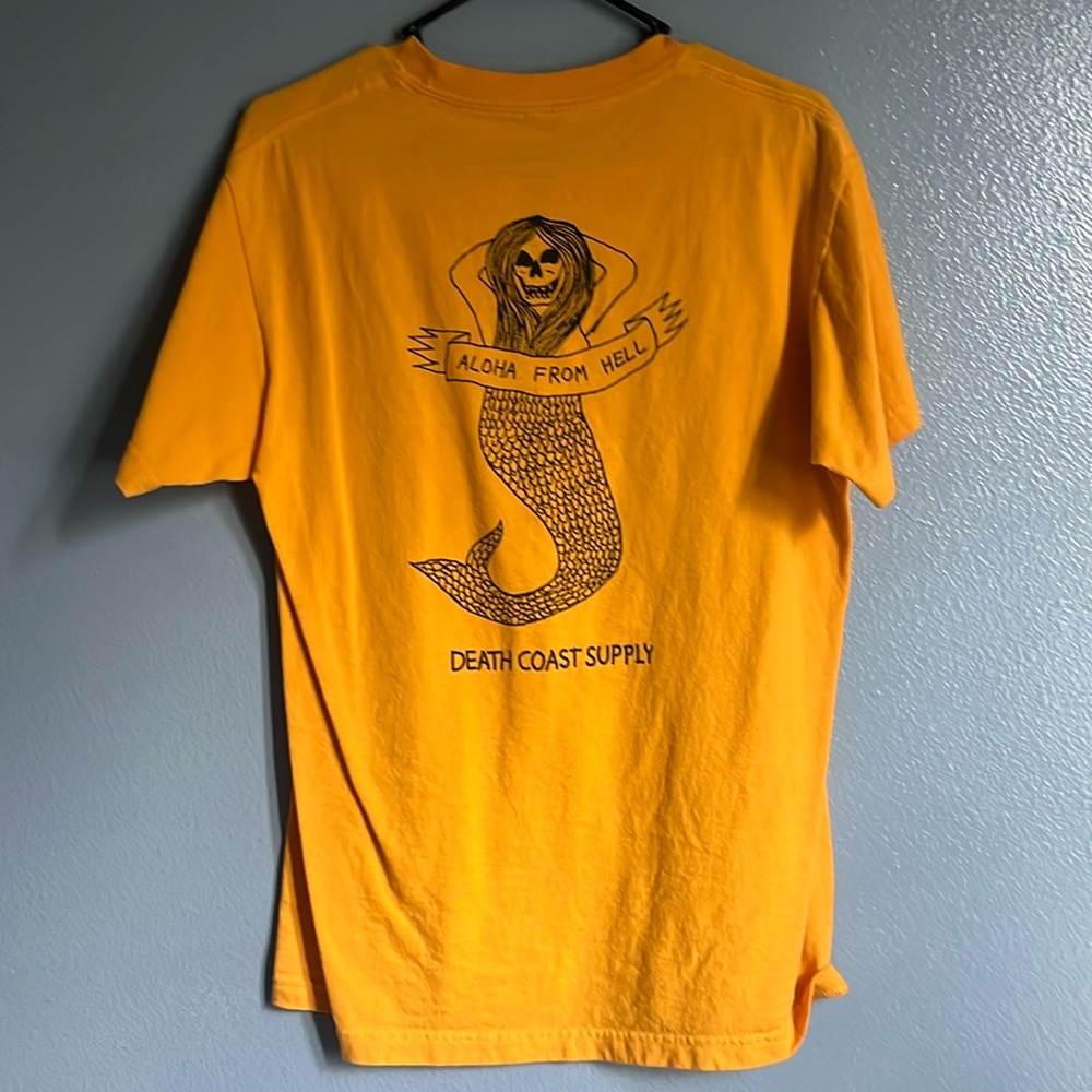 Death coast supply yellow t shirt